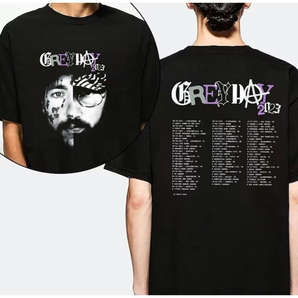 Suicideboy 2023 Tour Tshirt Suicideboy Gray Day 2 Sided T Shirt